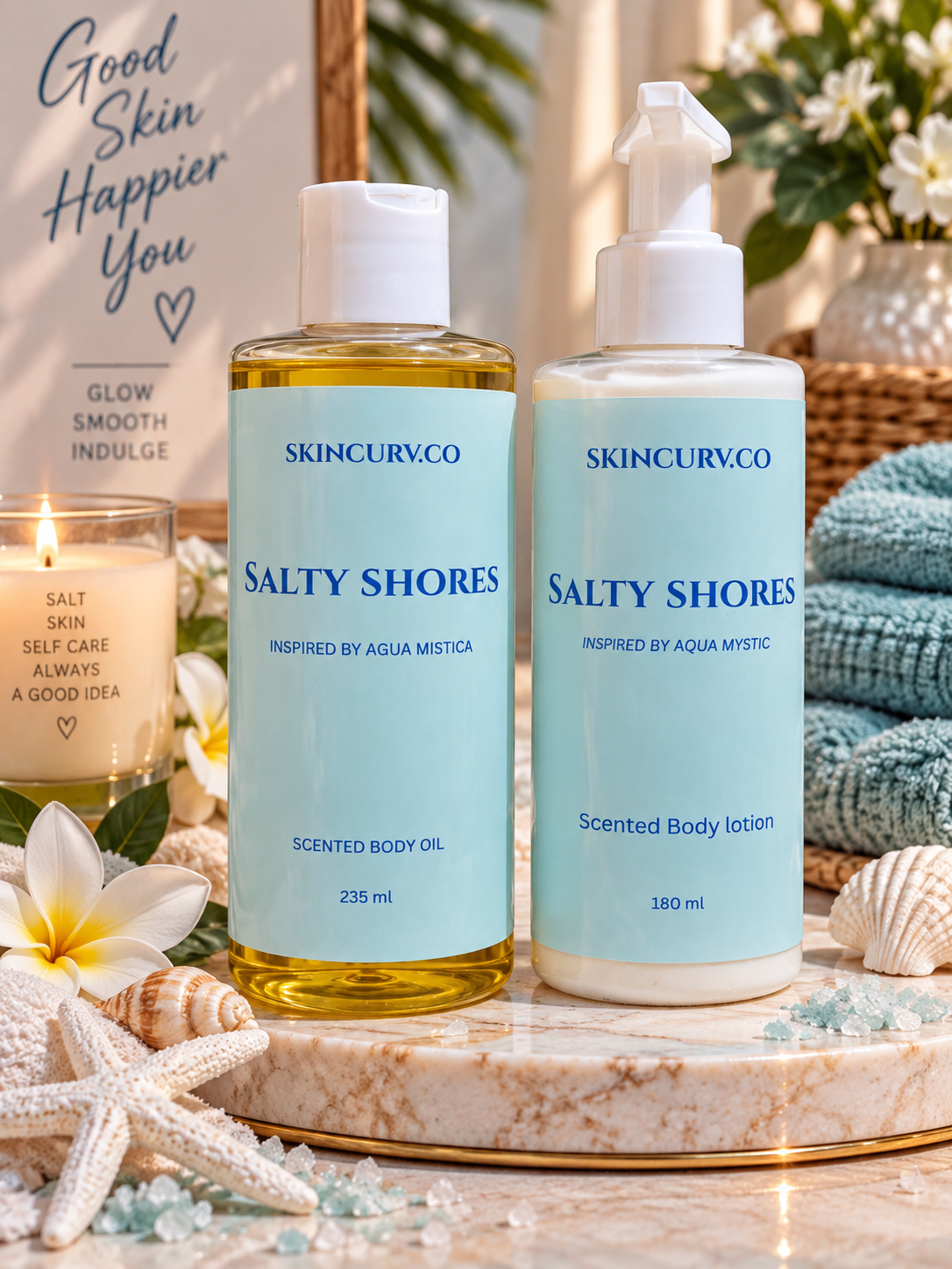 Salty Shores — Scented Body Oil & Lotion Duo