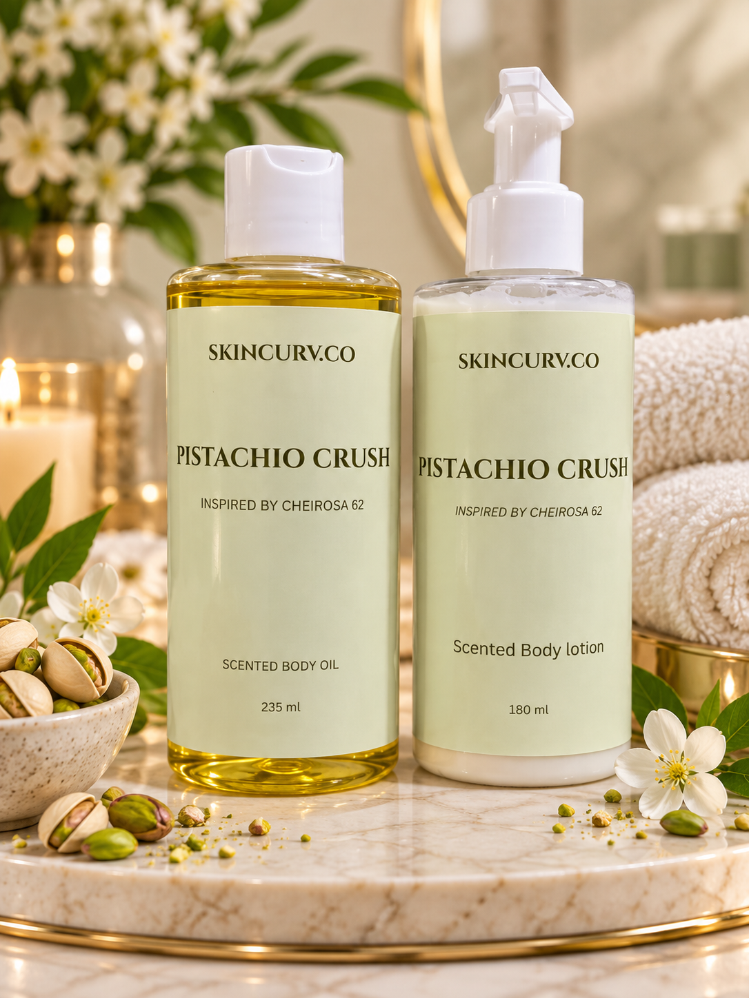 Pistachio Crush - Body Lotion & Body Oil Duo